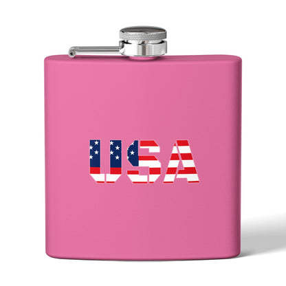 Patriotic Stainless Steel Flask | USA Flag Design | Perfect for Gifts, Tailgating, Camping, BBQs, and Celebrations