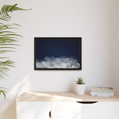 Night Sky Clouds Matte Canvas Framed | Starry Wall Art - TRV