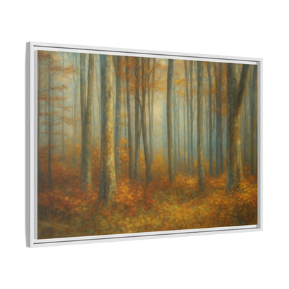 Autumn Forest Canvas Art, Framed Wall Decor, Rustic Home Decor, Nature Artwork, Gift for Nature Lovers - TRV