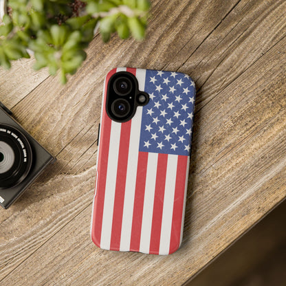 Patriotic Phone Case - Tough Cases for Veterans, USA Lovers, Independence Day, Memorial Day, Flag Design - TRV