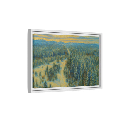 Framed Matte Canvas Art Print, Tranquil Forest Landscape, Home Decor for Nature Lovers, Wall Art for Living Room, Gift for Art Enthusiasts - TRV