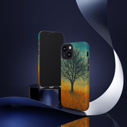 Artistic Phone Case with Tree Design, Nature Lover Gift, Unique Phone Cover, Holiday Present, Eco-friendly Tech Accessories - TRV