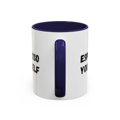 Espresso Yourself Coffee Mug - Fun Black Accented Mug for Coffee Lovers, Great Gift for Birthdays, Christmas, and Housewarming
