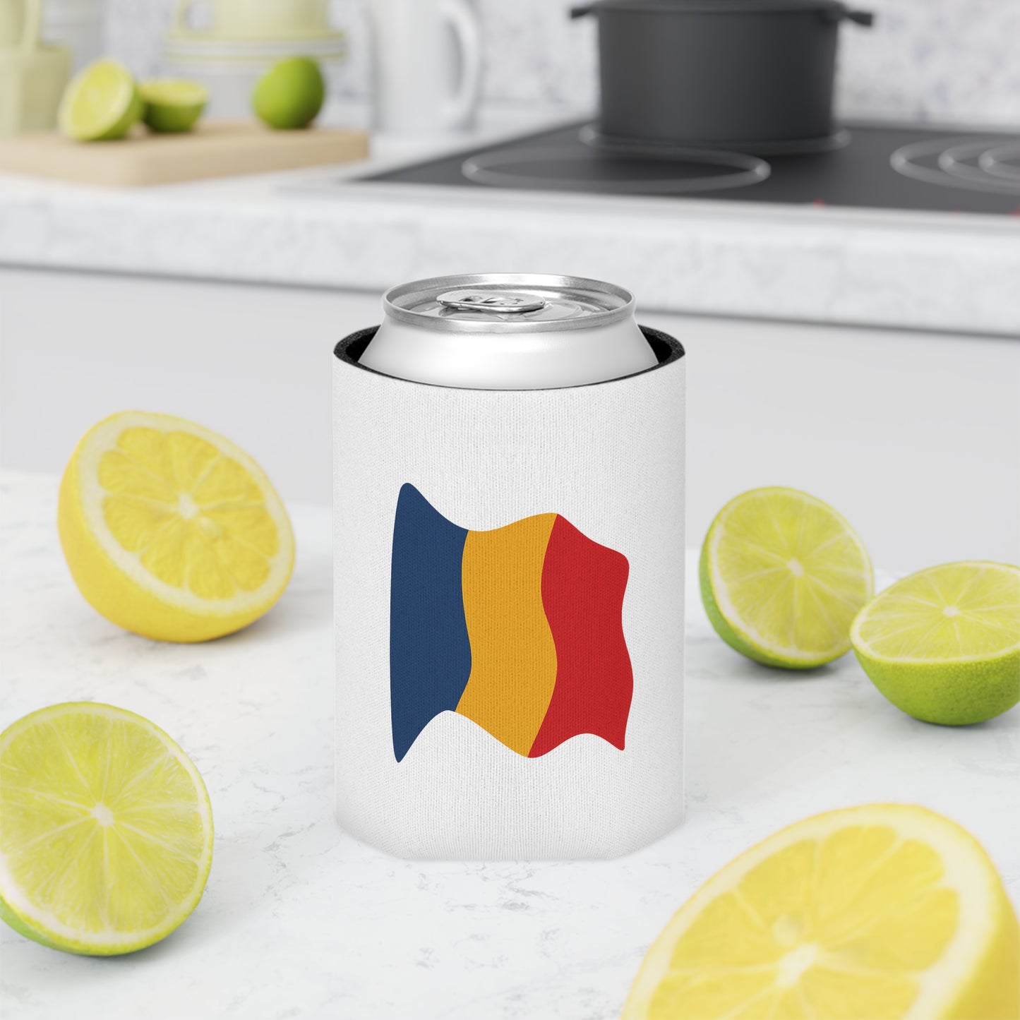Romania Flag Can Cooler - Fun Drink Insulator, Perfect for Parties, BBQs, Sporting Events, Patriotic Celebrations, Golf Outings - TRV