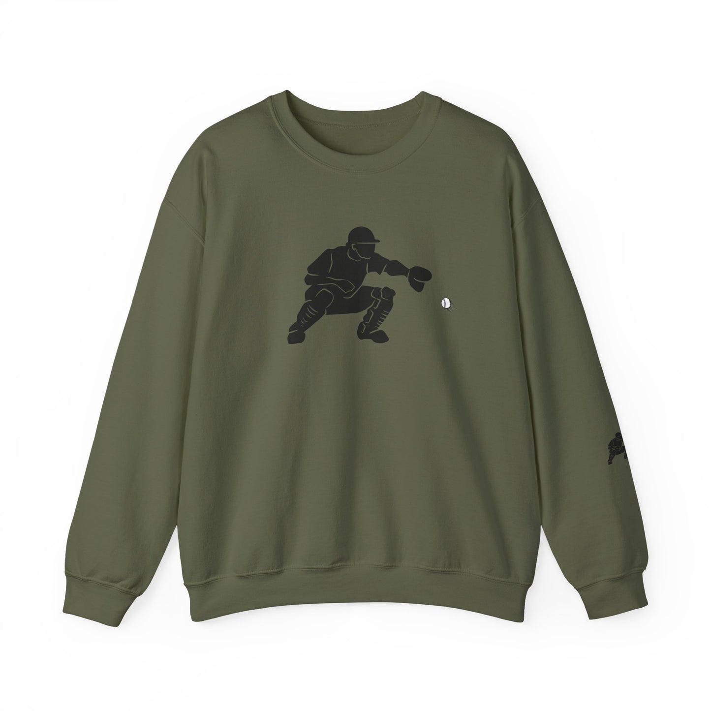 Baseball Catcher Crewneck Sweatshirt | Unisex Sports Apparel | Perfect for Game Days, Gifts, and Casual Wear | Baseball Lover's Gift - TRV