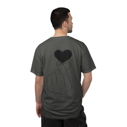 Unisex Garment-Dyed T-Shirt with Heart Design | Casual Trendy Wear for All Occasions