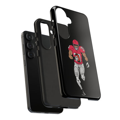 Football Player Tough Phone Case – Protective Black Sports iPhone Case