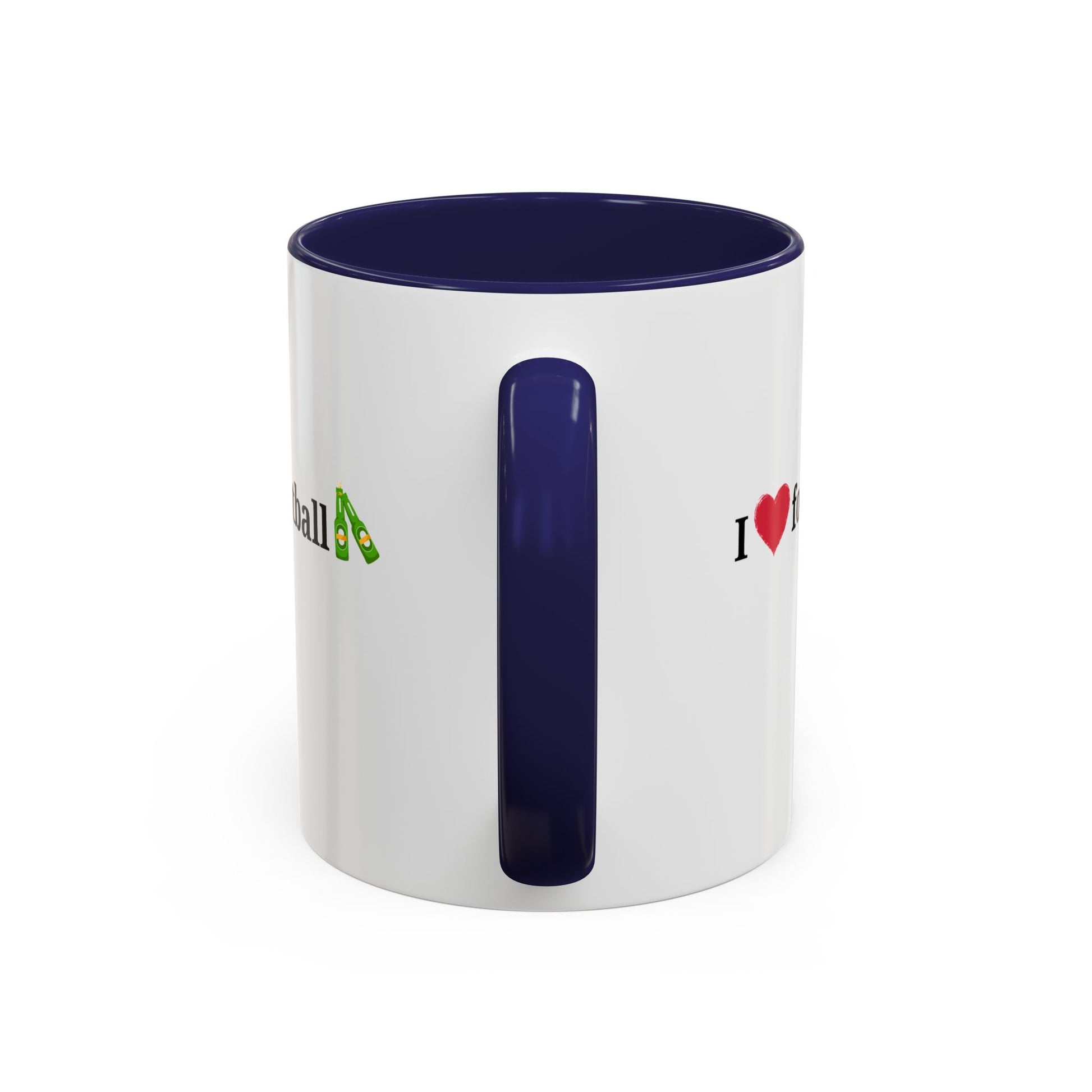 I Love Football Accent Coffee Mug, Perfect Gift for Sports Lovers, Football Enthusiasts, Unique Mug for Game Days, Home or Office Decor - TRV