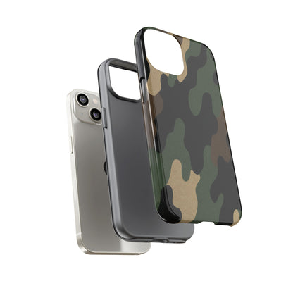 Camouflage Phone Case, Tough Phone Cover, Military Style Accessory, Protective Case for Men, Gifts for Soldiers - TRV