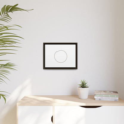 Minimal Circle Line Matte Canvas Framed | Modern Abstract Wall Art