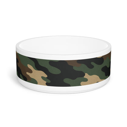 Camo Pet Bowl - Military Green Camouflage Dog & Cat Bowl