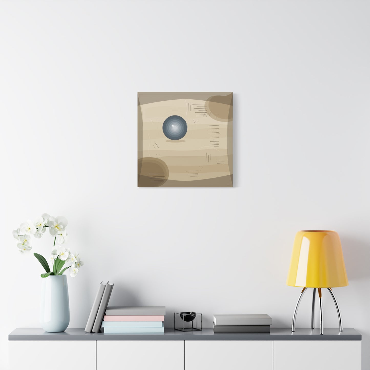 Abstract Warm Desert Field Matte Canvas