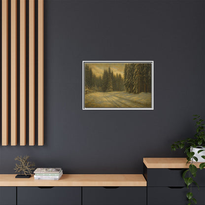 Framed Matte Canvas Wall Art - Serene Forest Landscape, Living Room Decor, Nature Print, Home Aesthetic, Gift for Nature Lovers, Wall [...] - TRV