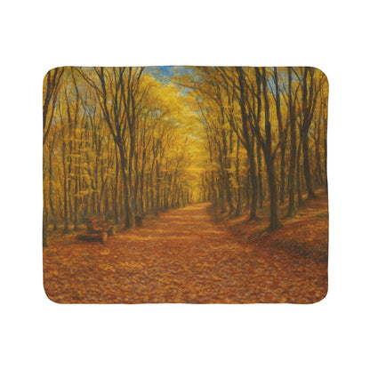 Cozy Autumn Fleece Sherpa Blanket - Perfect for Fall Decor, Gifts, Snuggling, Outdoor Adventures, or Home Comforts - TRV