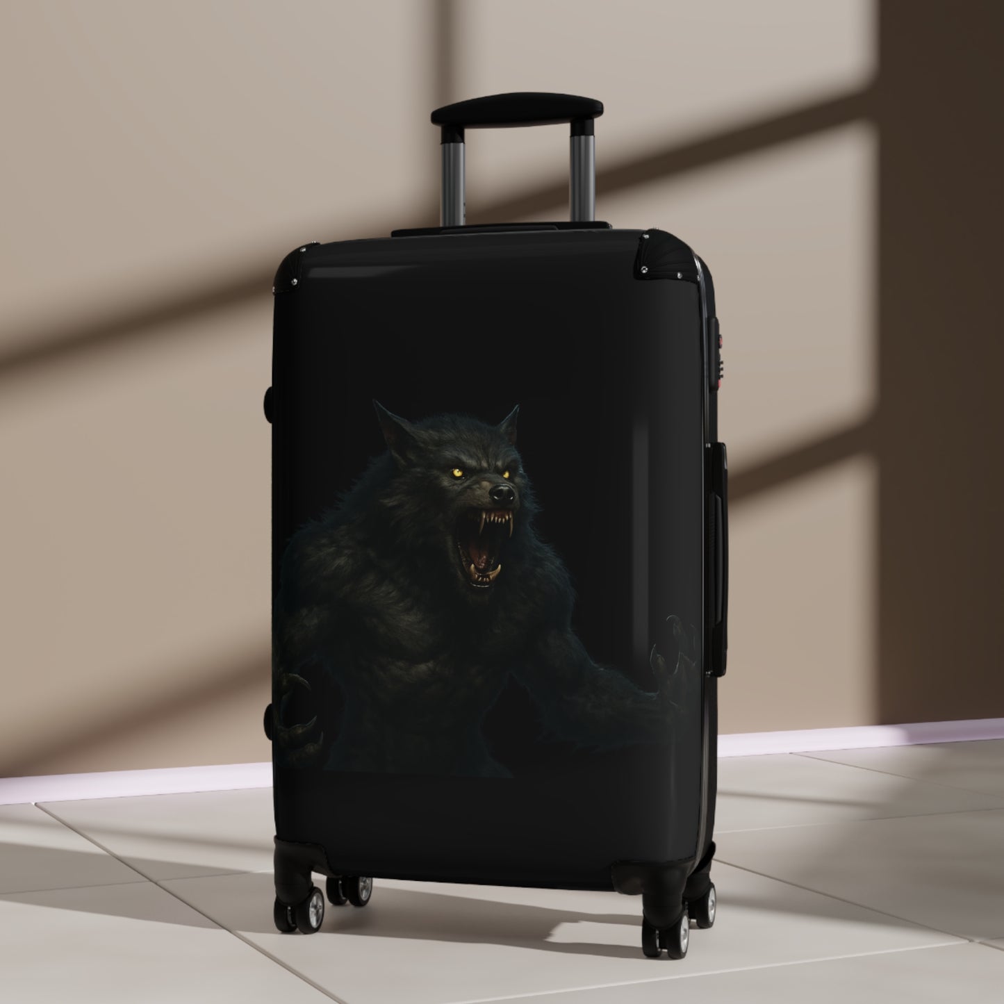 Fierce Werewolf Suitcase, Travel Luggage, Halloween Travel, Unique Carry-On, Adventure Gear, Gift for Travelers, Fantasy Travel - TRV