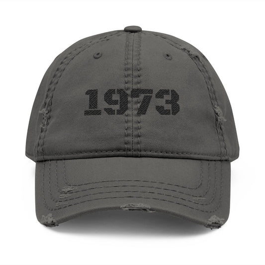 Vintage Distressed Dad Hat | Custom Embroidered Cap, Unisex Fashion Accessory, Gift for Fathers Day, Birthday, Casual Wear, 1973 [...] - TRV