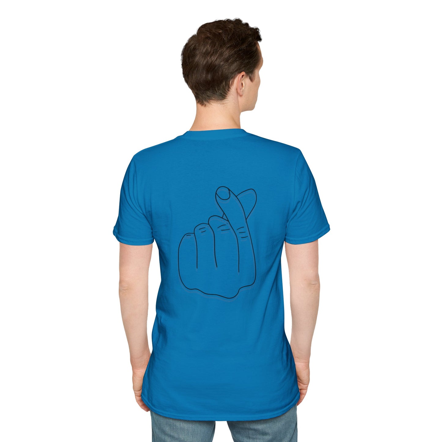 Trendy Unisex Softstyle T-Shirt with Love Hand Gesture Design