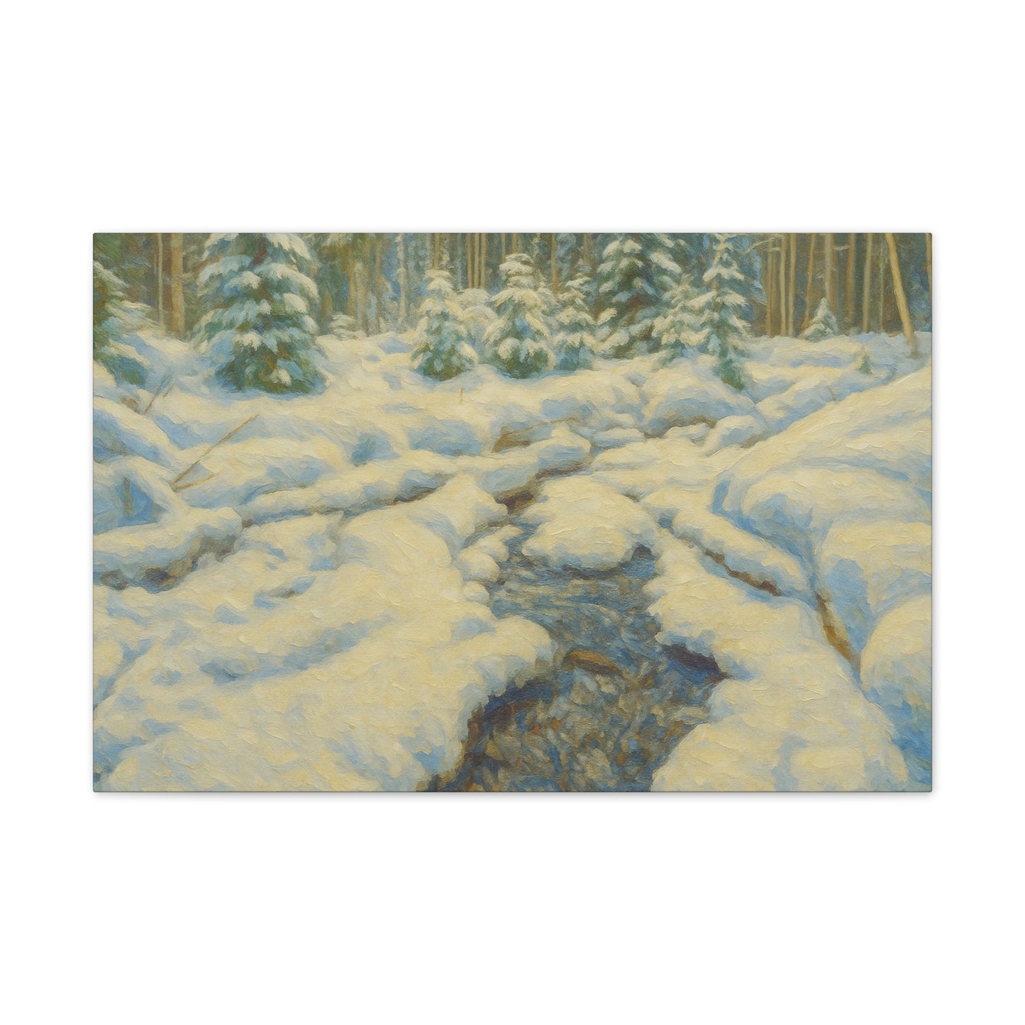 Winter Wonderland Canvas Art, Cozy Home Decor, Winter Landscape Wall Art, Nature Print, Holiday Gift Idea