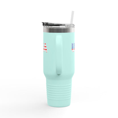 Insulated Travel Mug with USA Design - Perfect for Road Trips, Outdoor Adventures, and Gifts, 40oz Tumbler for Coffee, Tea, and More