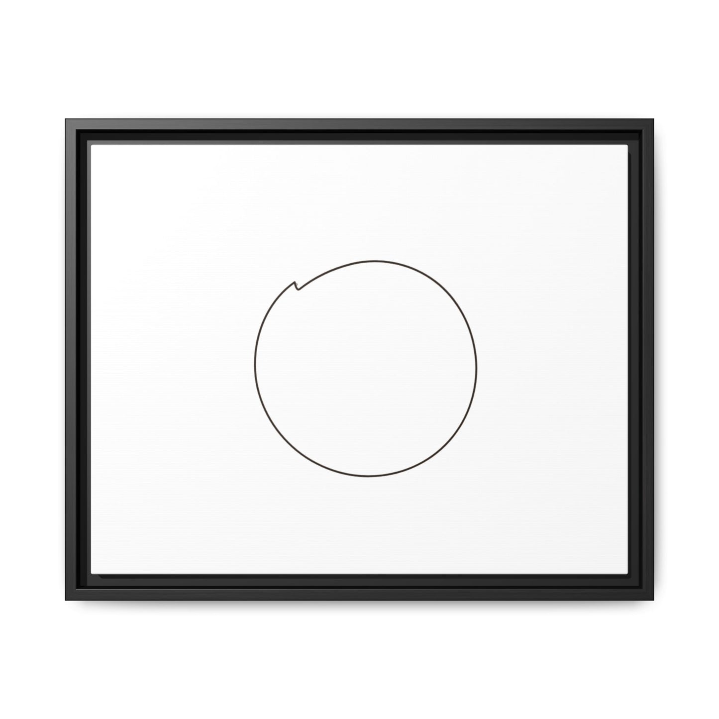 Minimal Circle Line Matte Canvas Framed | Modern Abstract Wall Art