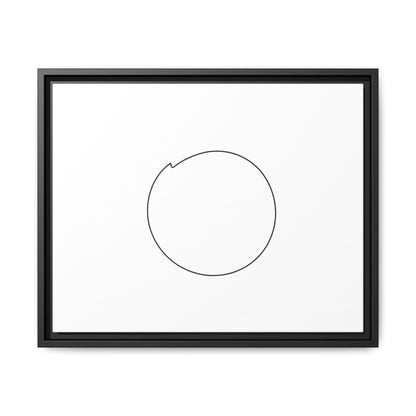 Minimal Circle Line Matte Canvas Framed | Modern Abstract Wall Art