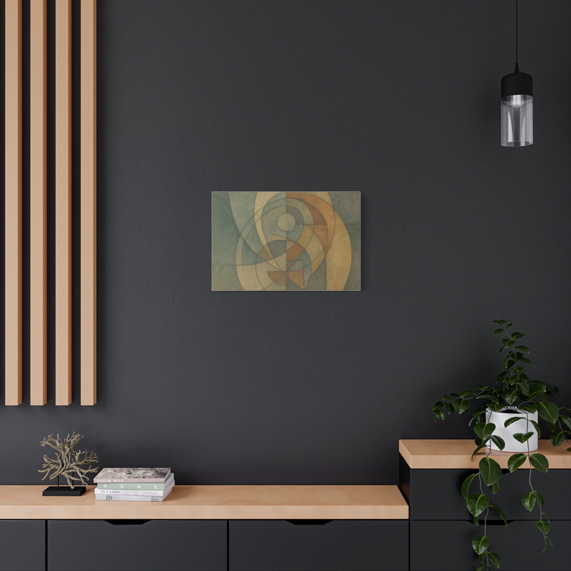 Abstract Geometric Circles Matte Canvas - TRV