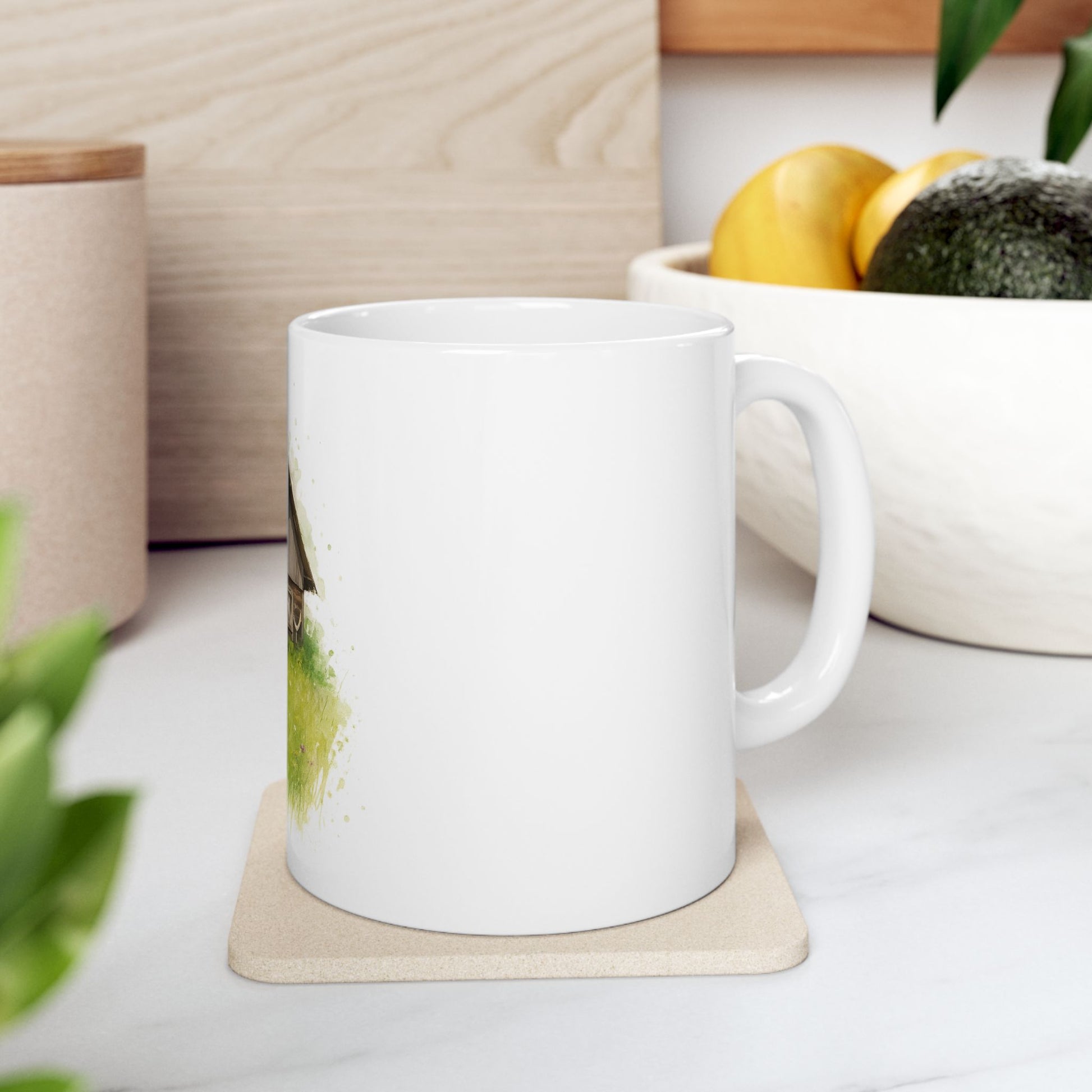 Rustic Cabin Ceramic Mug - Cozy Coffee Cup for Nature Lovers, Gift for Home, Farmhouse Decor, Tea Time, Camping Enthusiasts - TRV
