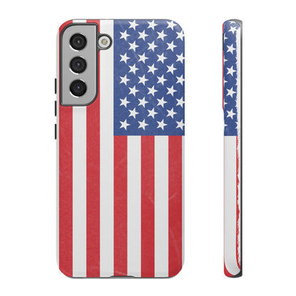 Patriotic Phone Case - Tough Cases for Veterans, USA Lovers, Independence Day, Memorial Day, Flag Design - TRV