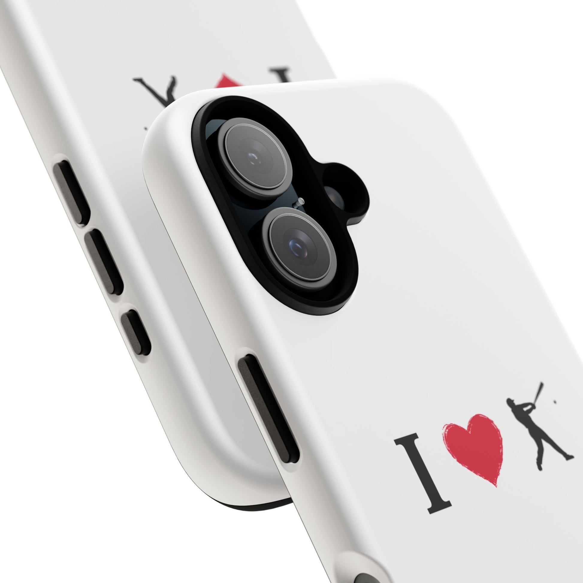 Baseball Love Phone Case, Tough Cases for Sports Lovers, i Heart Baseball Protection, Gift for Players, Cute Sports Case - TRV