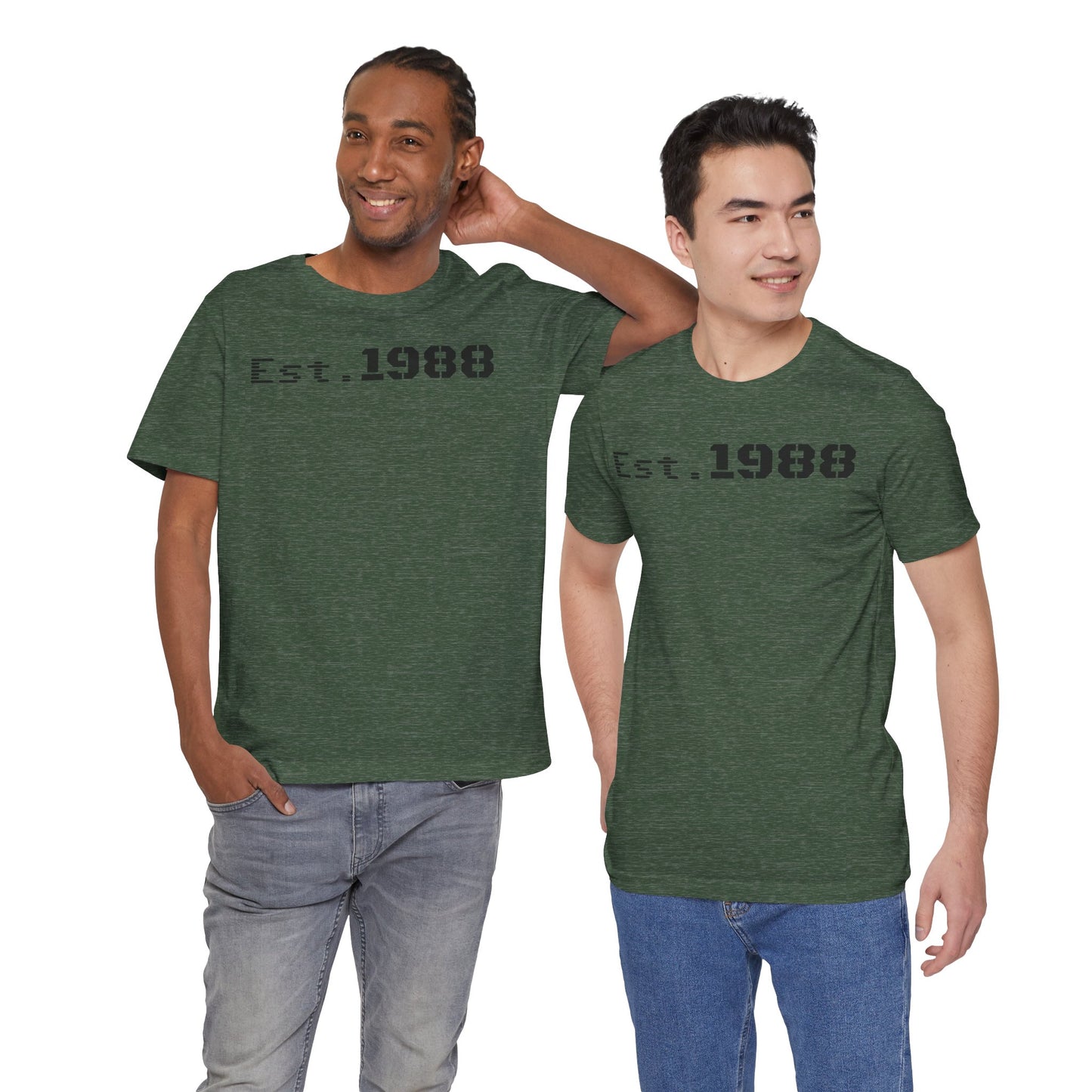 Est. 1988 Unisex Jersey Tee, Vintage Birthday Shirt, Casual Everyday Wear, Gift for Him or Her, Anniversary Celebration Tee