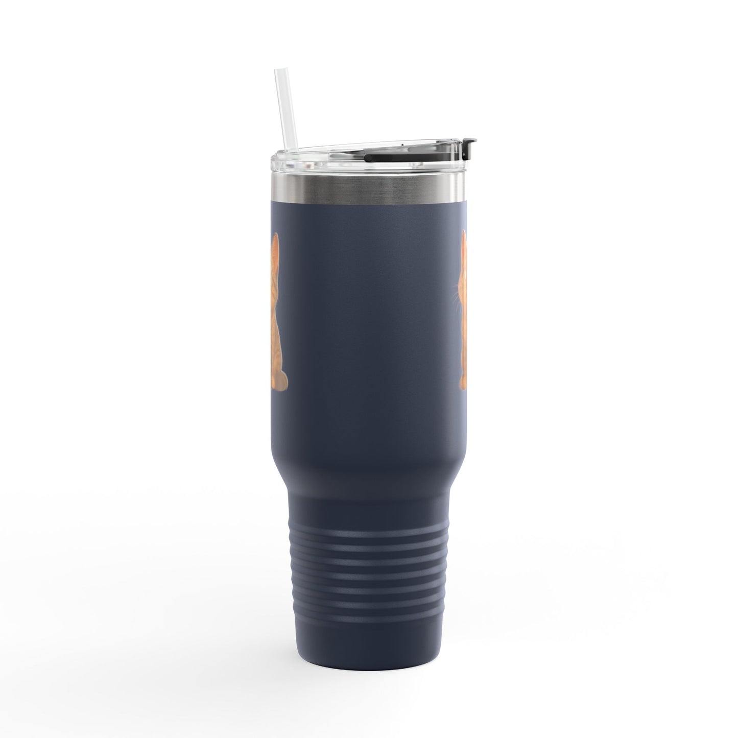 Cute Cat Insulated Travel Mug, Perfect for Pet Lovers, 40oz Coffee Cup, Travel Tumbler, Gift for Cat Lovers, Customizable Mug - TRV