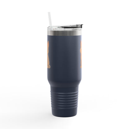 Cute Cat Insulated Travel Mug, Perfect for Pet Lovers, 40oz Coffee Cup, Travel Tumbler, Gift for Cat Lovers, Customizable Mug - TRV