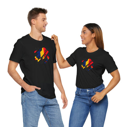 Artistic Heart Unisex Jersey Tee - Vibrant Graphic Tee, Casual Wear, Gift for Art Lovers, Birthday Surprise, Everyday Comfort - TRV