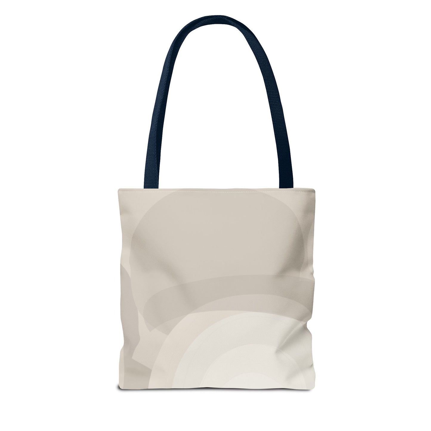 Neutral Abstract Circle Pattern Tote Bag | Minimal Beige AOP Canvas