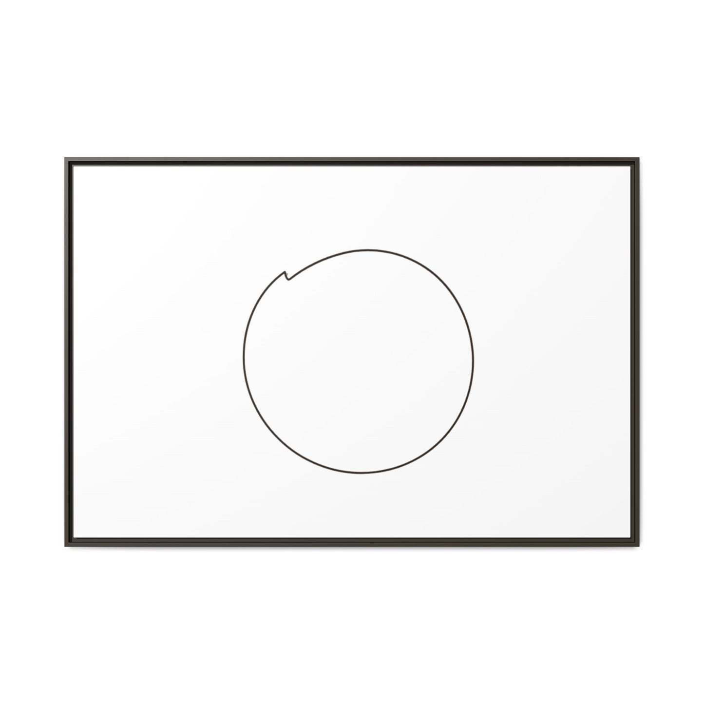 Minimal Circle Line Matte Canvas Framed | Modern Abstract Wall Art