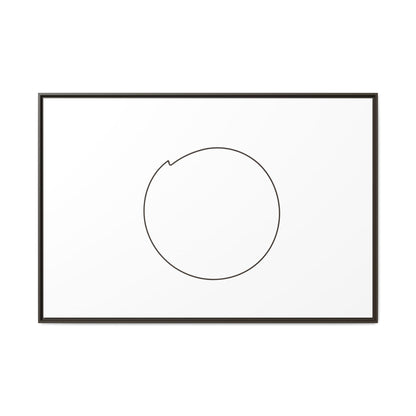 Minimal Circle Line Matte Canvas Framed | Modern Abstract Wall Art