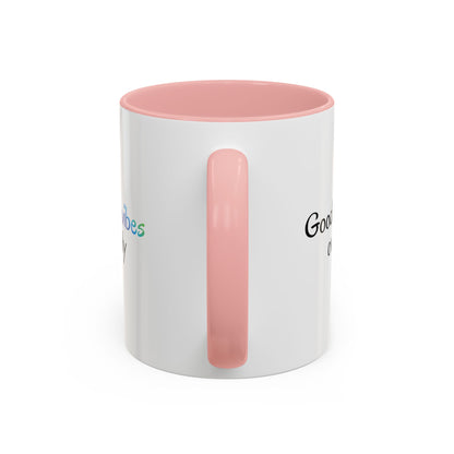 Good Vibes Only Accent Coffee Mug - Positive Energy 11 & 15oz Cup for Happiness, Inspirational Gift, Morning Motivation, Ceramic Tea Cup,