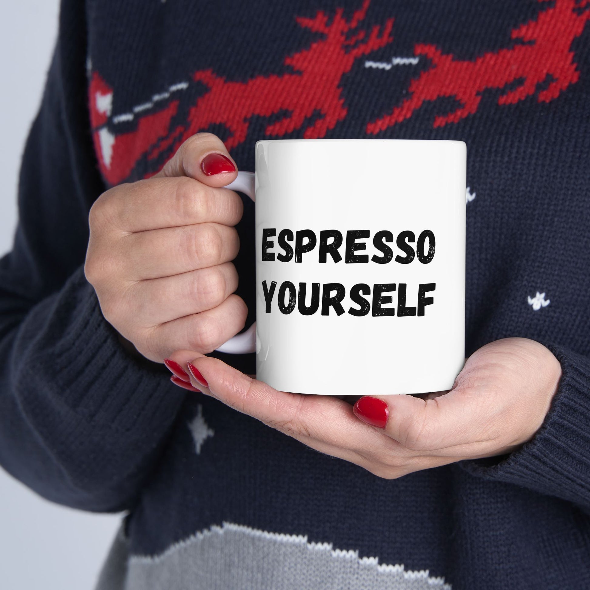 Espresso Yourself Ceramic Mug - Motivational Coffee Cup (11oz & 15oz) - TRV