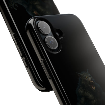 Werewolf Phone Case, Tough Cases, Black Panther Design, Gift for Animal Lovers, Phone Accessories, Fierce Phone Protection - TRV