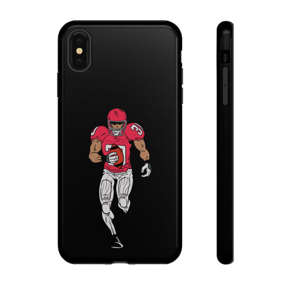 Football Player Tough Phone Case – Protective Black Sports iPhone Case
