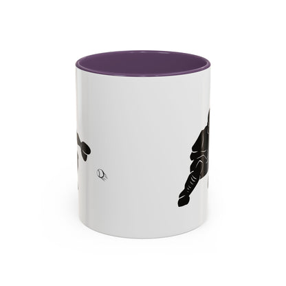 Baseball Catcher Coffee Mug, Sports Gift for Coaches, Black Accent Mug for Fans, Perfect for Birthdays & Celebrations, Unique Cup - TRV