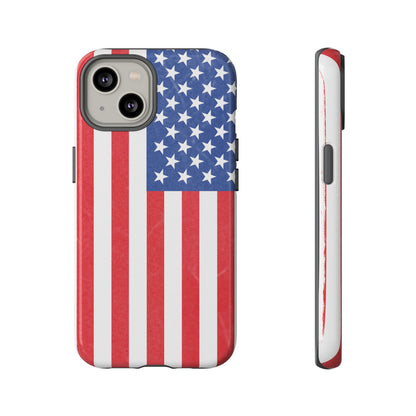 Patriotic Phone Case - Tough Cases for Veterans, USA Lovers, Independence Day, Memorial Day, Flag Design - TRV
