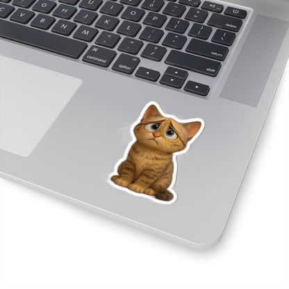 Adorable Cat Kiss-Cut Stickers for Pet Lovers, Cute Notebook Décor, Fun Gifts for Animal Lovers, Cat-Themed Decor, Whimsical Cat Art