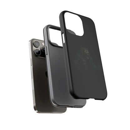 Werewolf Phone Case, Tough Cases, Black Panther Design, Gift for Animal Lovers, Phone Accessories, Fierce Phone Protection - TRV