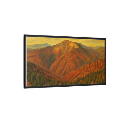 Autumn Landscape Wall Art, Cozy Home Decor, Nature Print, Framed Canvas, Fall Decorations, Gift Idea for Art Lovers - TRV