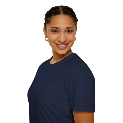 Trendy Unisex Softstyle T-Shirt with Love Hand Gesture Design
