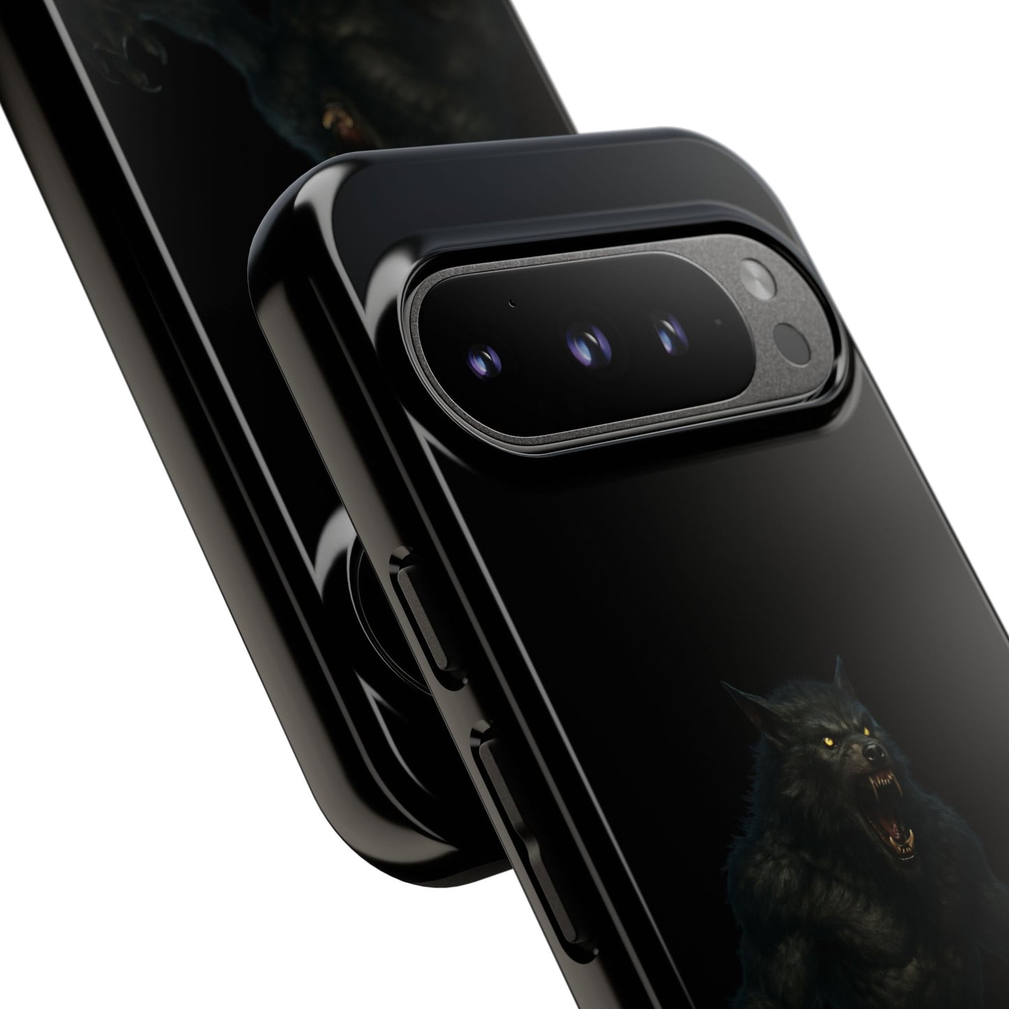 Werewolf Phone Case, Tough Cases, Black Panther Design, Gift for Animal Lovers, Phone Accessories, Fierce Phone Protection - TRV