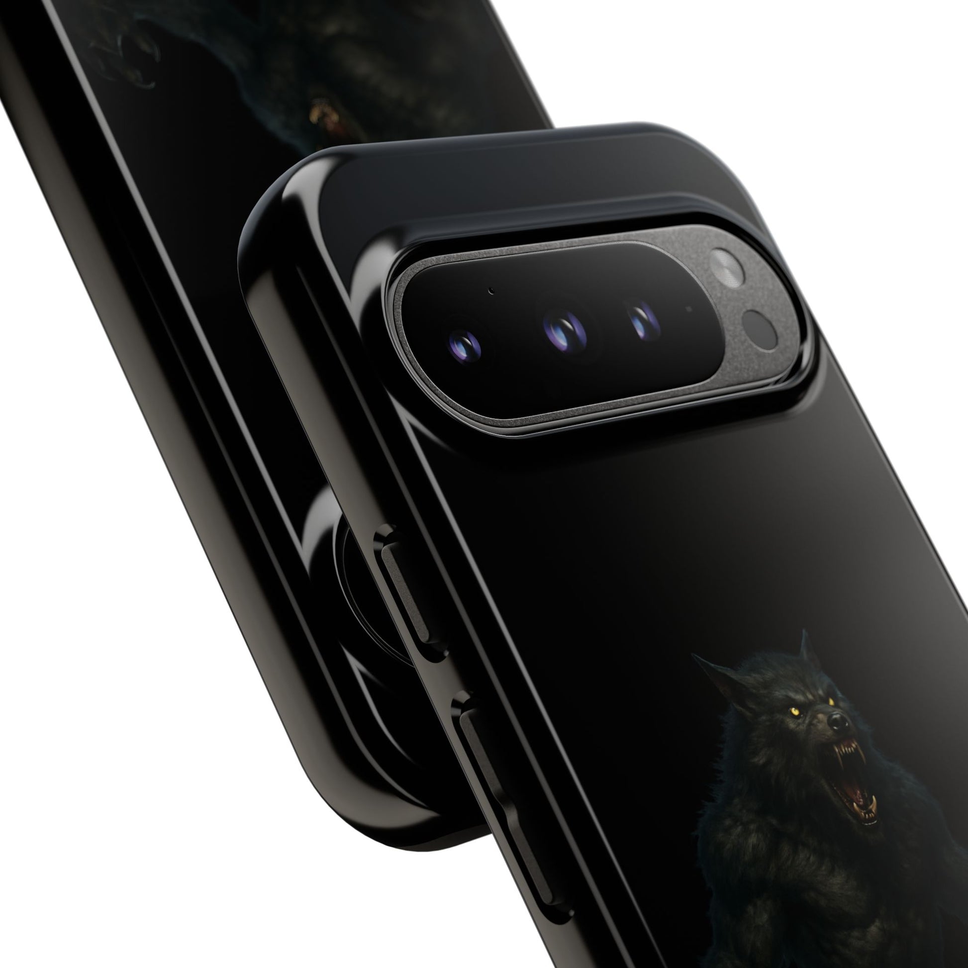 Werewolf Phone Case, Tough Cases, Black Panther Design, Gift for Animal Lovers, Phone Accessories, Fierce Phone Protection - TRV