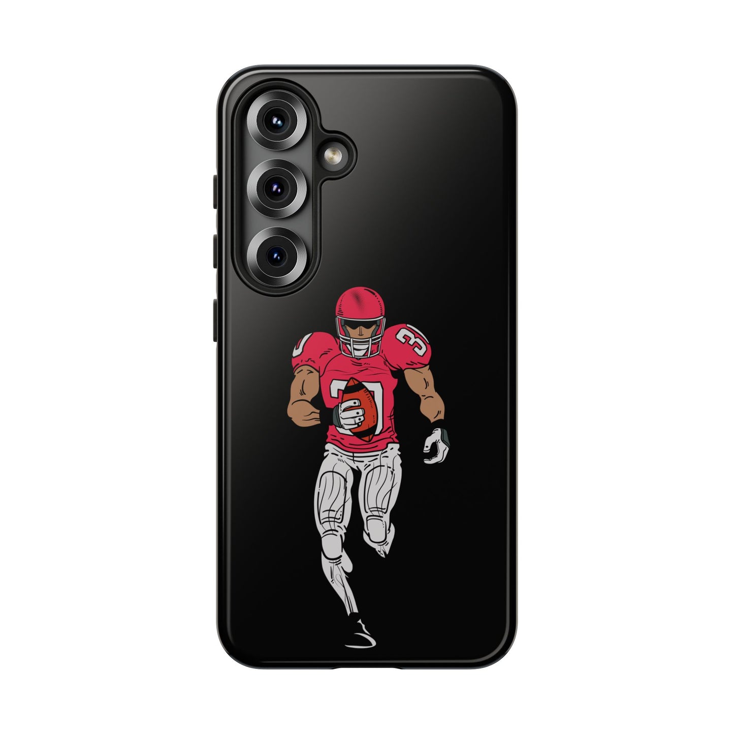 Football Player Tough Phone Case – Protective Black Sports iPhone Case
