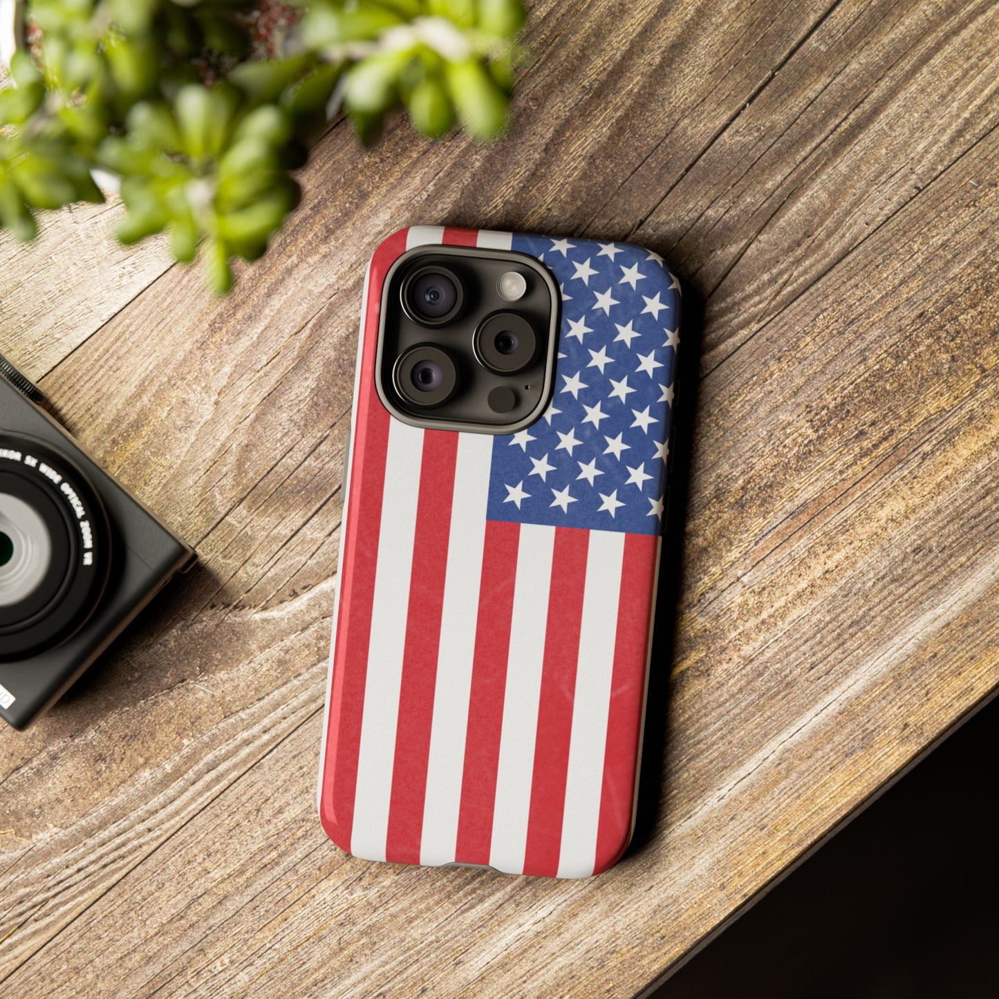 Patriotic Phone Case - Tough Cases for Veterans, USA Lovers, Independence Day, Memorial Day, Flag Design - TRV